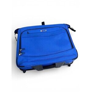Delsey Helium Fusion Rolling Garment Bag Blue 2-Wheel Trolley Suit Travel